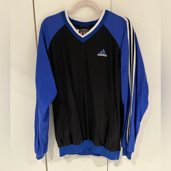 Men’s L Adidas nylon pullover lightweight wind jacket good vintage condition - Picture 11 of 11